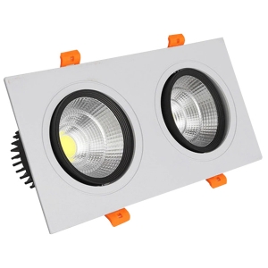 ĐÈN ÂM TRẦN PHẲNG VMT HỘP ĐÔI 2X12W - VỎ TRẮNG ĐEN