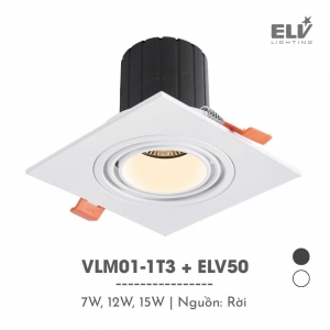 Đèn Led Module Chiếu Điểm Âm Trần ELV – VLM01-1T3 + ELV50