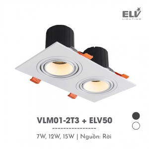 Đèn Led Module Chiếu Điểm Âm Trần ELV – VLM01-2T3 + ELV50