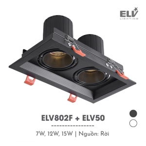 Đèn Led Module Chiếu Điểm Âm Trần ELV – ELV802F + ELV50